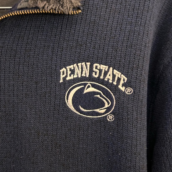 Champion Penn State Nittany 1/4 zip pullover sweater jumper men's L - Picture 3 of 6